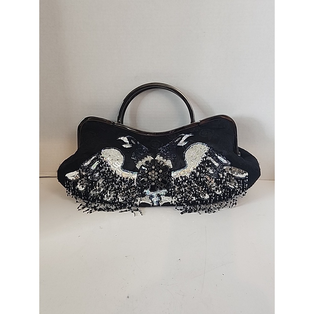 Vintage IPA-NIMA Hanoi Handmade Beaded Evening Bag – Bird & Floral Motif –...